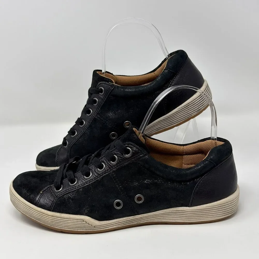 Montana Artisan Crafted Black Leather Comfort Sneakers Women’s 7M Style 4015522